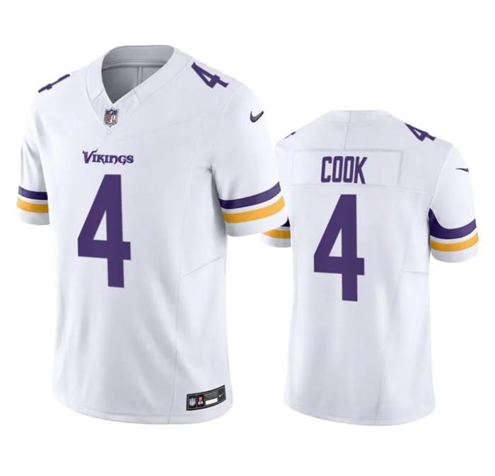 Minnesota Vikings #4 Dalvin Cook White 2023 F.U.S.E. Vapor Untouchable Stitched Jersey